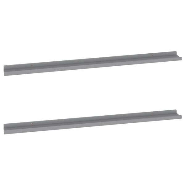 vidaXL Étagères murales 2 Pièces Gris 115x9x3 cm