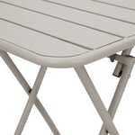 Table de jardin pliante vidaXL Beige 55x55x73 cm Acier