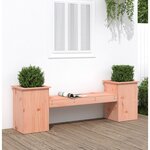 vidaXL Banc avec jardinières 184 5x39 5x56 5cm bois massif de douglas