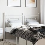 vidaXL Tête de lit métal blanc 160 cm