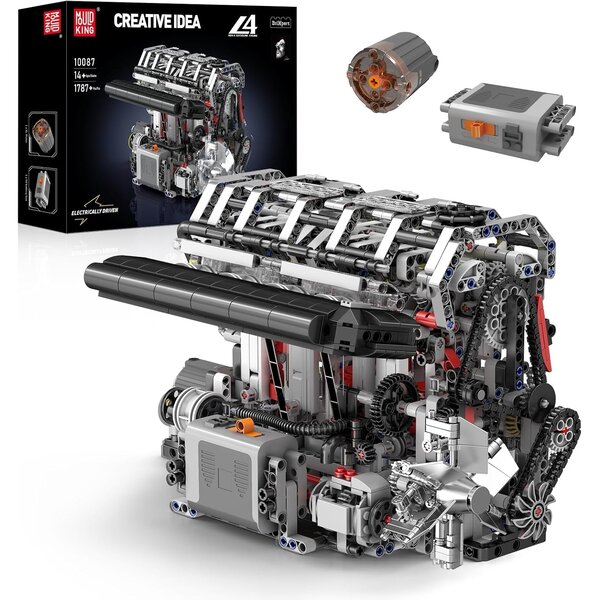 Mould King 10087 - Kit de construction de moteur à essence motorisé L4