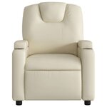 vidaXL Fauteuil inclinable de massage Crème Similicuir