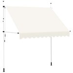 vidaXL Auvent manuel rétractable 250 cm Crème