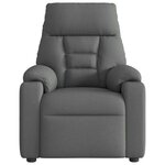 vidaXL Fauteuil inclinable de massage électrique gris foncé tissu