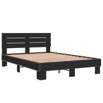 vidaXL Cadre de lit sans matelas noir 120x200 cm