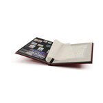 Classeur grand format 32 pages noires pour timbres. Couleur - Rouge