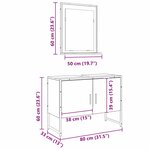 vidaXL Ensemble de meubles de salle de bain 2 pièces en bois ancien et bois aggloméré