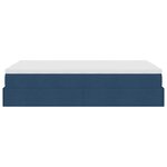 vidaXL Cadre de lit ottoman avec matelas bleu 120x190 cm tissu