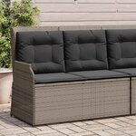vidaXL Banc de jardin Gris polyrotin