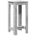 vidaXL Table de bar gris béton 51x50x103 5 cm bois d'ingénierie