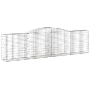 vidaXL Panier de gabions arqué 400x50x100/120 cm Fer galvanisé
