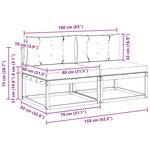 vidaXL 2 Pièce Sofa de milieu extérieur Polyester Blanc