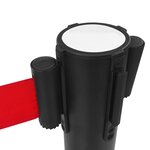 vidaXL Colonnes avec bandes 4 Pièces Barrière d'aéroport Fer Noir