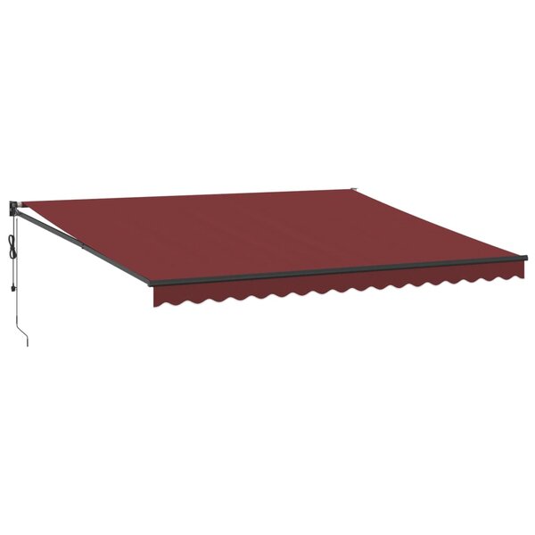 vidaXL Auvent rétractable automatique bordeaux 450x300 cm