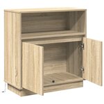 vidaXL Buffet avec LED Chêne Sonoma 71x34 5x75 cm Bois reconstitué