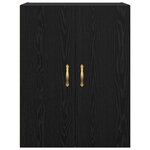 vidaXL Armoire Murale Montage mural 2 Pièces Chêne noir 69 5 x 34 x 90 cm