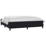 vidaXL Sommier à lattes de lit avec matelas noir 180x210 cm velours