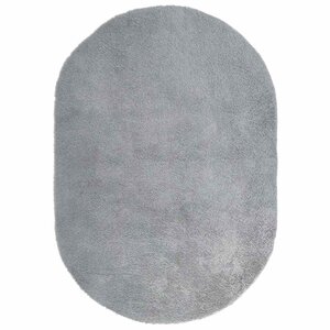 vidaXL Tapis shaggy à poils longs NAVARRA gris argenté 300x200 cm