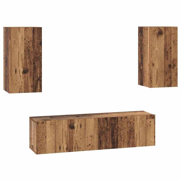 vidaXL Ensemble meuble TV 4 Pièces Bois ancien 60 x 30 x 30 cm