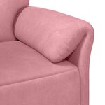 vidaXL Sofa 2 places Rose 158 x 83 x 95 cm Velours