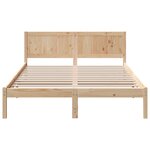vidaXL Cadre de lit en bois de pin 140x200 Naturel Bois de pin