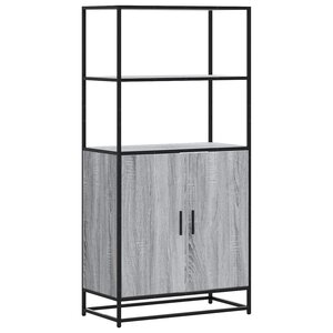 vidaXL Buffet haut sonoma gris 68x35x139 cm bois d'ingénierie et métal
