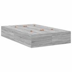 vidaXL Cadre de lit avec rangement Gris Sonoma 120 x 200 cm