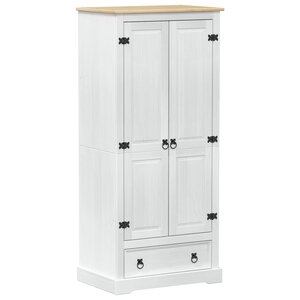 vidaXL Armoires avec tiroir Blanc 76 x 50 x 170 cm Pin massif
