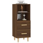 vidaXL Buffet Chêne marron 34 5x34x90 cm Bois d'ingénierie
