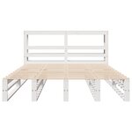 vidaXL Cadre de lit sans matelas blanc 150x200 cm bois de pin massif