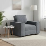 vidaXL Fauteuil gris foncé 100x78x84 cm velours