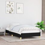 vidaXL Cadre de lit sans matelas noir 90x190 cm tissu