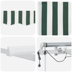 vidaXL Auvent Rétractable Automatique avec LED Vert et Blanc 600x350 cm