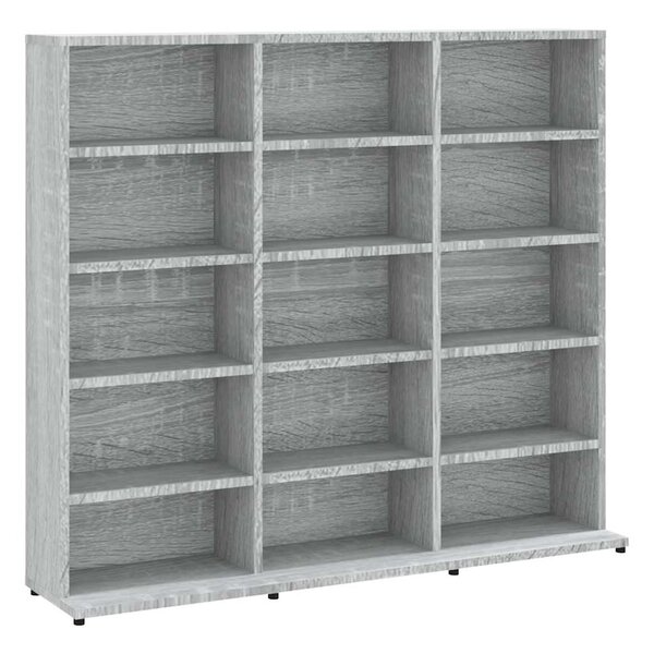 vidaXL Armoire à CD Sonoma gris 100x23x89 5 cm Bois d'ingénierie