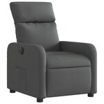 vidaXL Fauteuil inclinable électrique Gris foncé Tissu