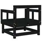 vidaXL Chaises de jardin lot de 2 noir bois massif de pin