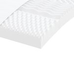 vidaXL Matelas en mousse blanc 100x200 cm 7 zones dureté 20 ILD