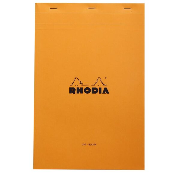Bloc ORANGE N°19 21x31 8cm 80F agrafées 80g uni RHODIA