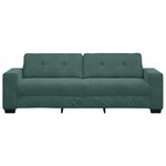 vidaXL Canapé avec coussin Vert foncé Velours