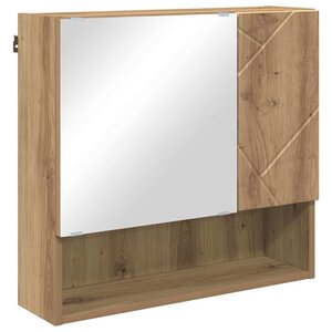 vidaXL Armoire Miroir Montage mural chêne artisanal 59 x 17 x 55 cm