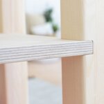 Lit cabane avec étagère 80 x 180 naturel