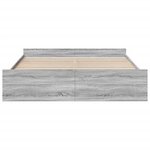 vidaXL Cadre de lit à tiroirs sonoma gris 180x200 cm bois d'ingénierie