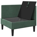 vidaXL Sofa avec rangement Vert Mer Velours