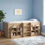 vidaXL Cadre de Lit Élevé pour Enfants 2 Pièces Chêne artisanal