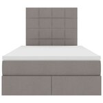 vidaXL Lit avec rangement et LED avec LED Taupe 120 x 190 cm Polyester