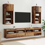 vidaXL Meuble TV mural Bois Ancien 40 5 x 30 x 90 cm Bois d'ingénierie