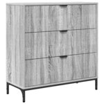 vidaXL Buffet Gris Sonoma 79 5 x 33 x 82 cm Bois d'ingénierie