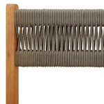 vidaXL Ensemble de bistro 3 Pièces gris polypropylène et bois massif