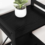 vidaXL Étagère Chêne noir 40 x 30 x 85 cm Bois d'ingénierie