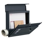 Boîte aux lettres moderne avec porte-journaux couvercle verrouillable facile à installer gris anthracite 12_0001646
